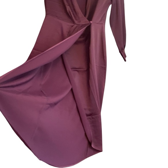 Banana Republic Wrap Dresss Elegant Purple Wrap Dress-Size 10-NWT - Picture 2 of 11
